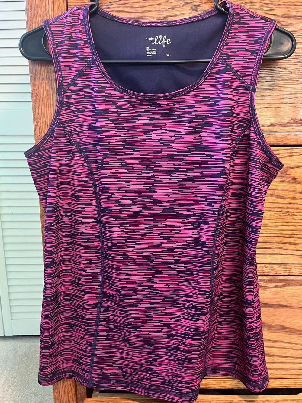 Pink Space-Dye Active Tank Top